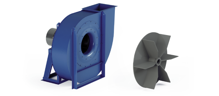 Ventilateurs Industriels Centrifuges - Moyenne et Haute Pression pour Transport - Serie ZC